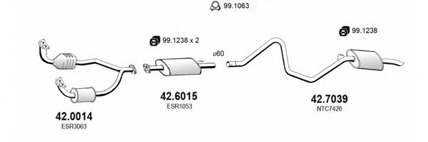 ASSO ART1349 Exhaust System